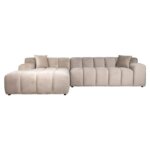 Диван Cube Khaki Velvet, лява лежанка